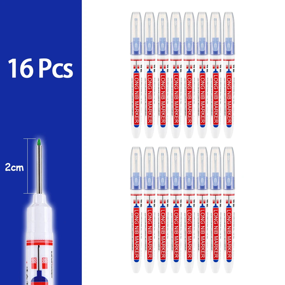 Waterproof Deep Hole Marker Pens for Woodworking & Metal Marking