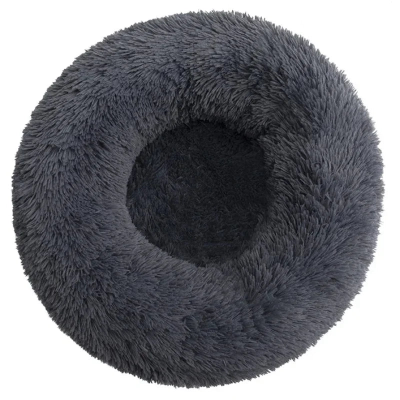 40-90CM Round Plush Pet Bed for Dogs & Cats, Soft Warm Sleeping Bed in 6 Sizes