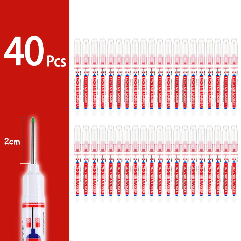 Waterproof Deep Hole Marker Pens for Woodworking & Metal Marking