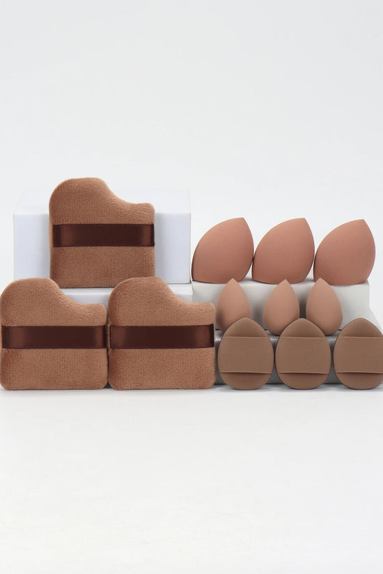 12-Piece Makeup Sponge & Powder Puff Set for Foundation & Loose Powder