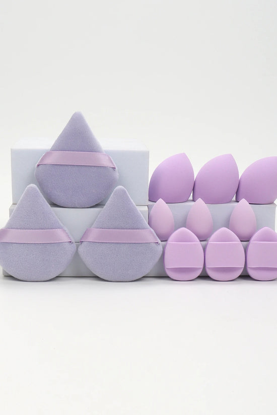 12-Piece Makeup Sponge & Powder Puff Set for Foundation & Loose Powder