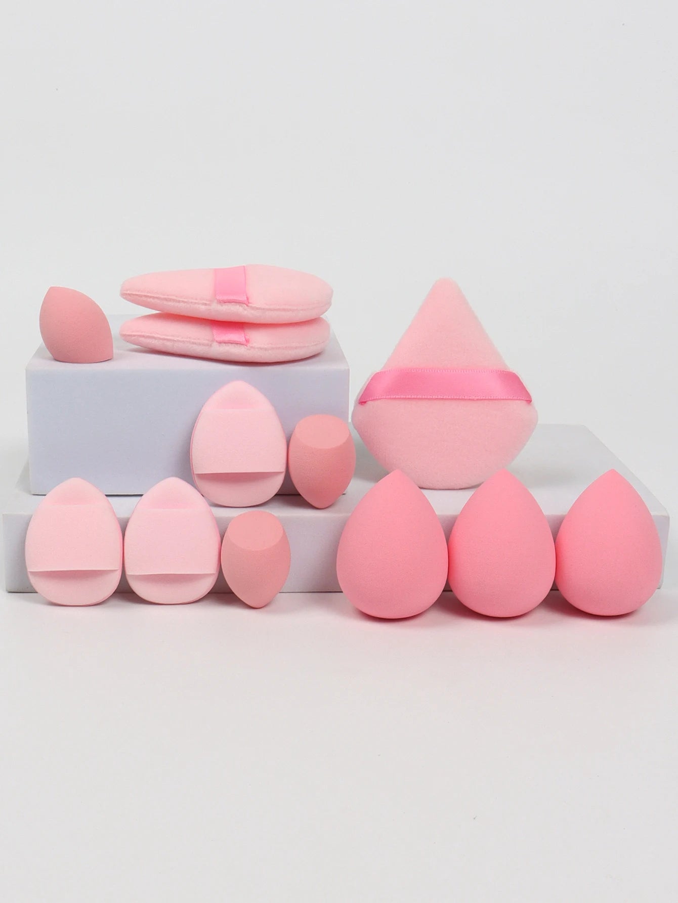12-Piece Makeup Sponge & Powder Puff Set for Foundation & Loose Powder