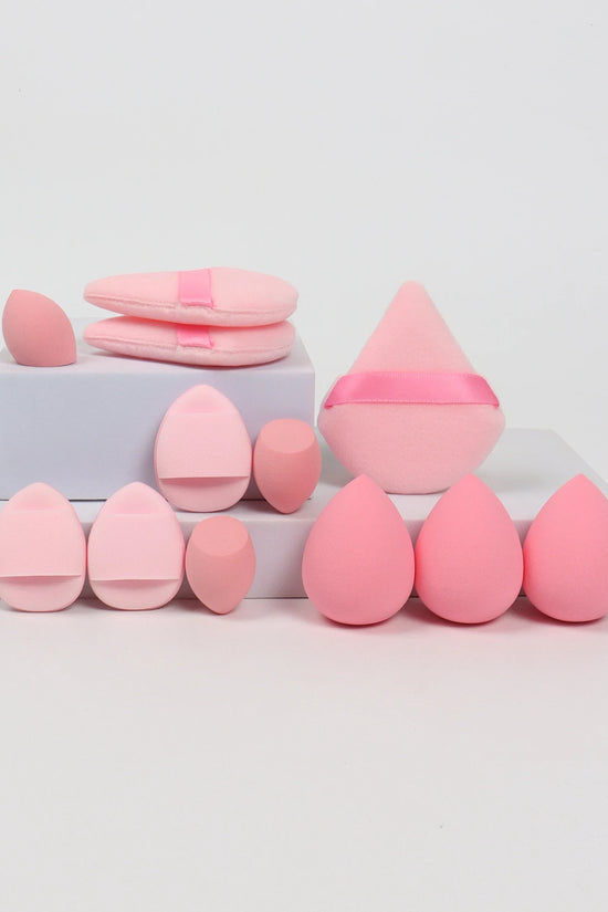 12-Piece Makeup Sponge & Powder Puff Set for Foundation & Loose Powder